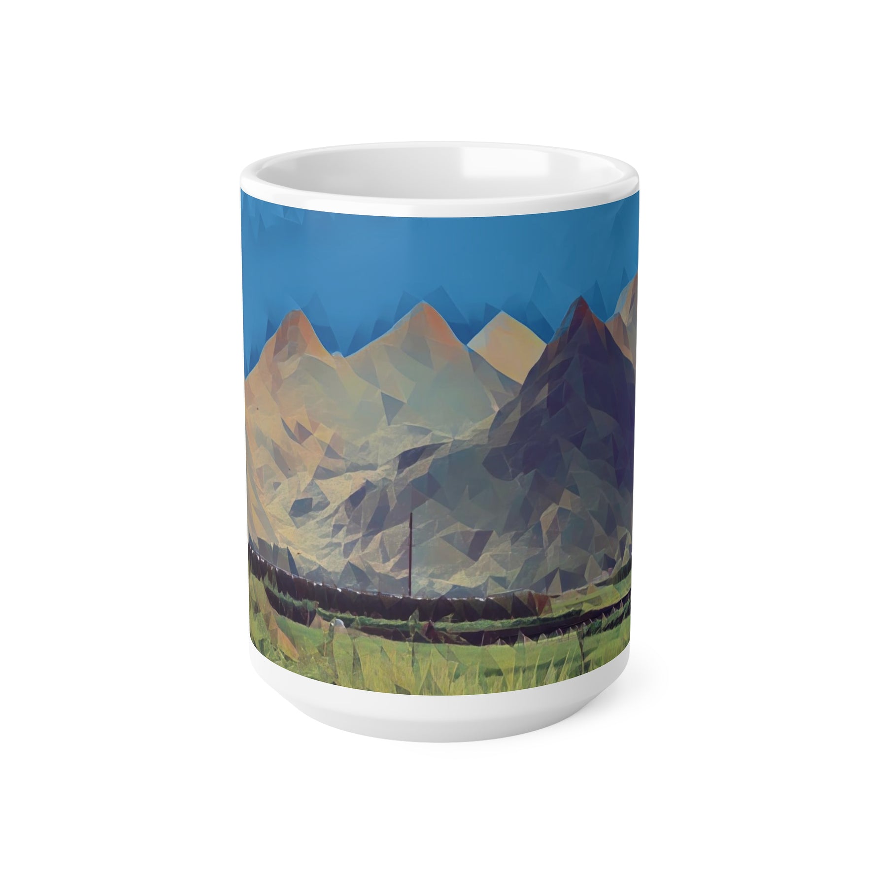 Ceramic White Cup 15oz - Poly Art - China's Guilin Hills