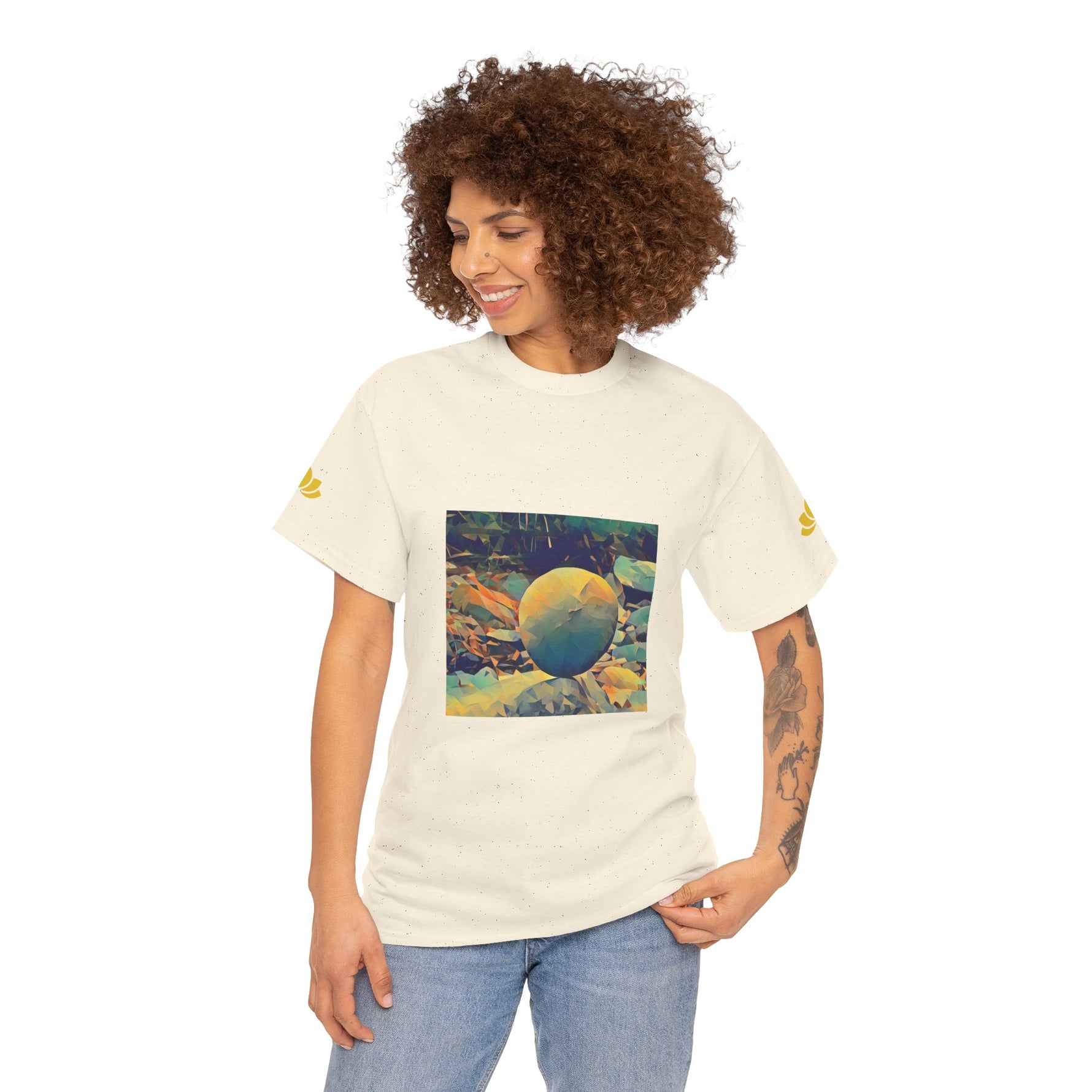Unisex Heavy Cotton Tee - Poly Art - Stone Balance
