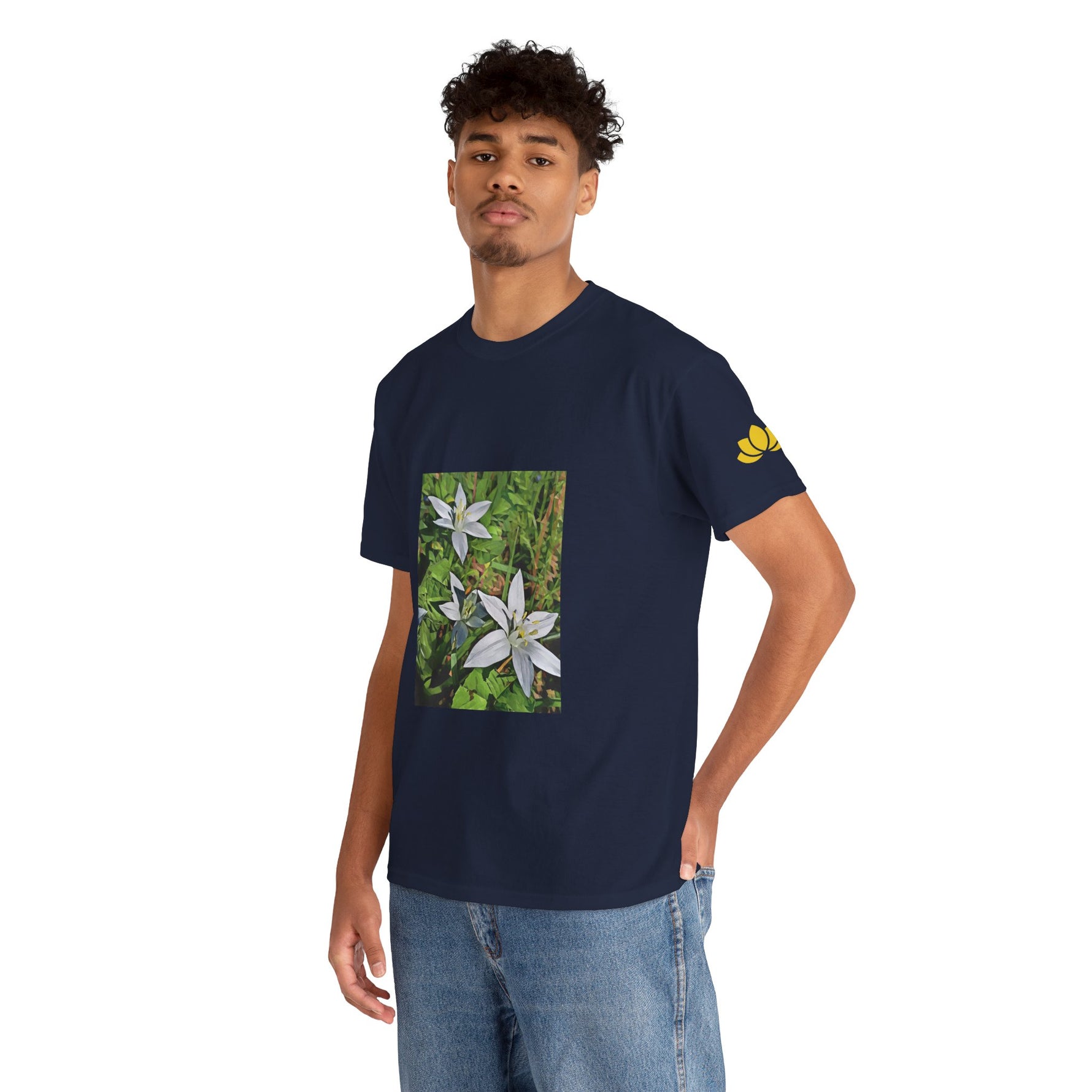 Unisex Heavy Cotton Tee - Poly Art - Flower of Ornithogalum (Variant 1)