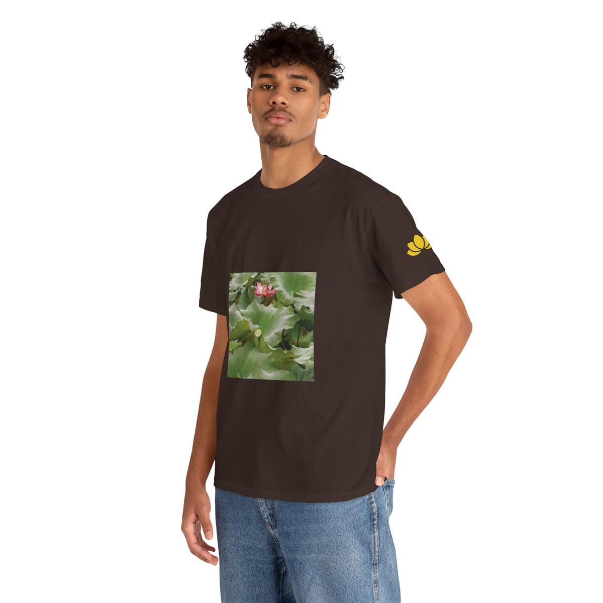 Unisex Heavy Cotton Tee - Flower of Lotus (Variant 2)