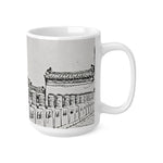 Ceramic White Cup 15oz - China's Beauty (B&W Variant)