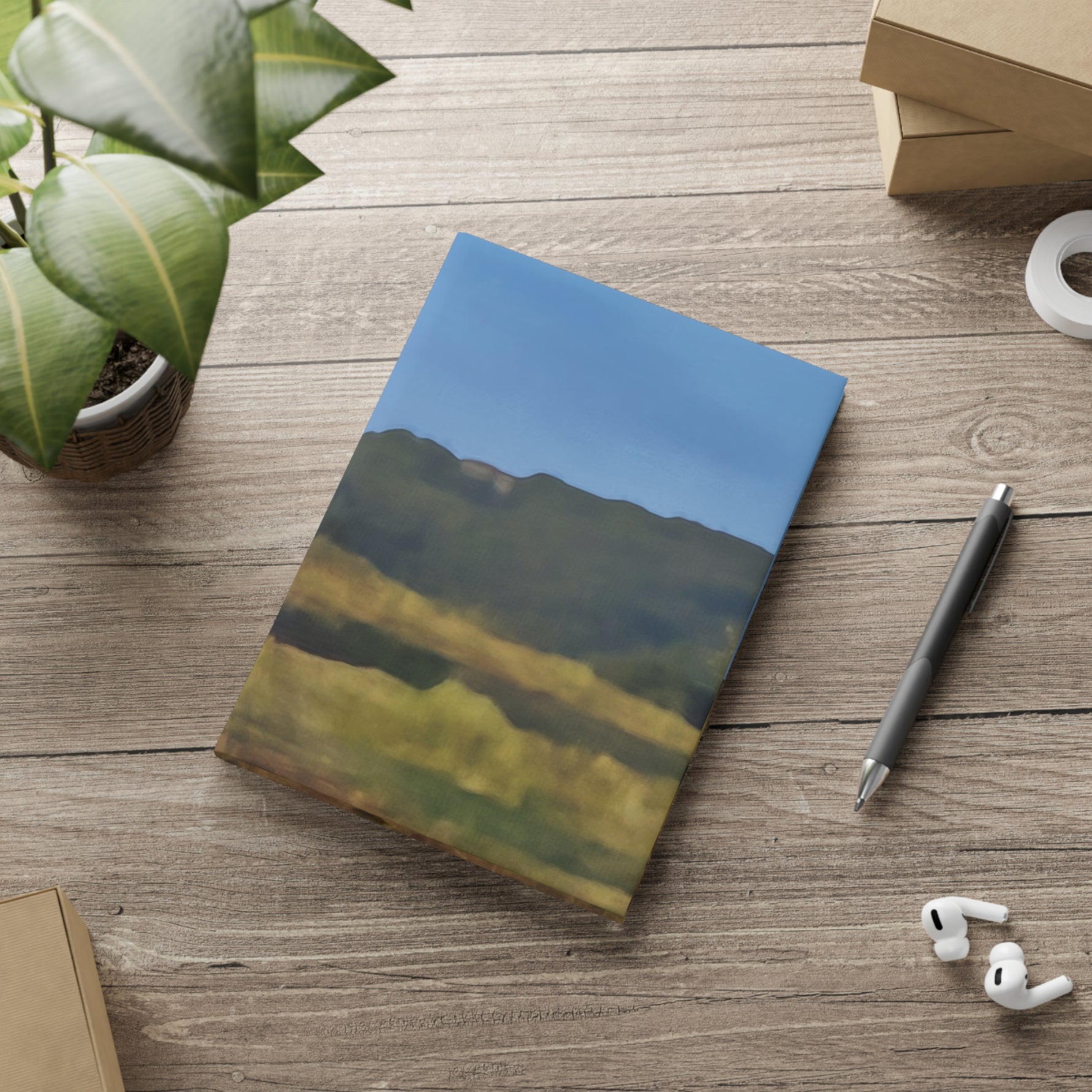 Hardcover Notebook with Puffy Covers - Tuscan Landscape (Variant 1)