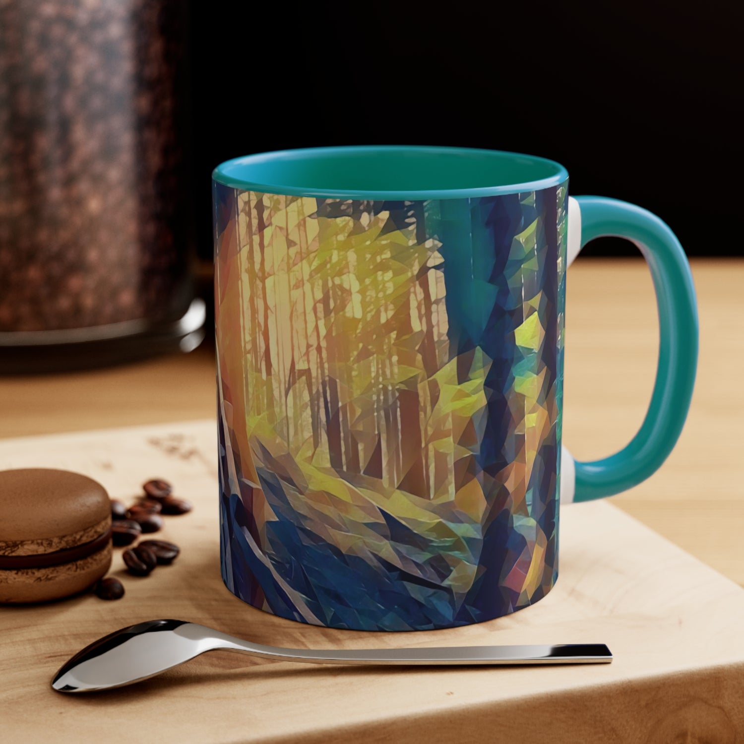 Mug 11oz - Poly Art - Forest, a Path (Variant 1)