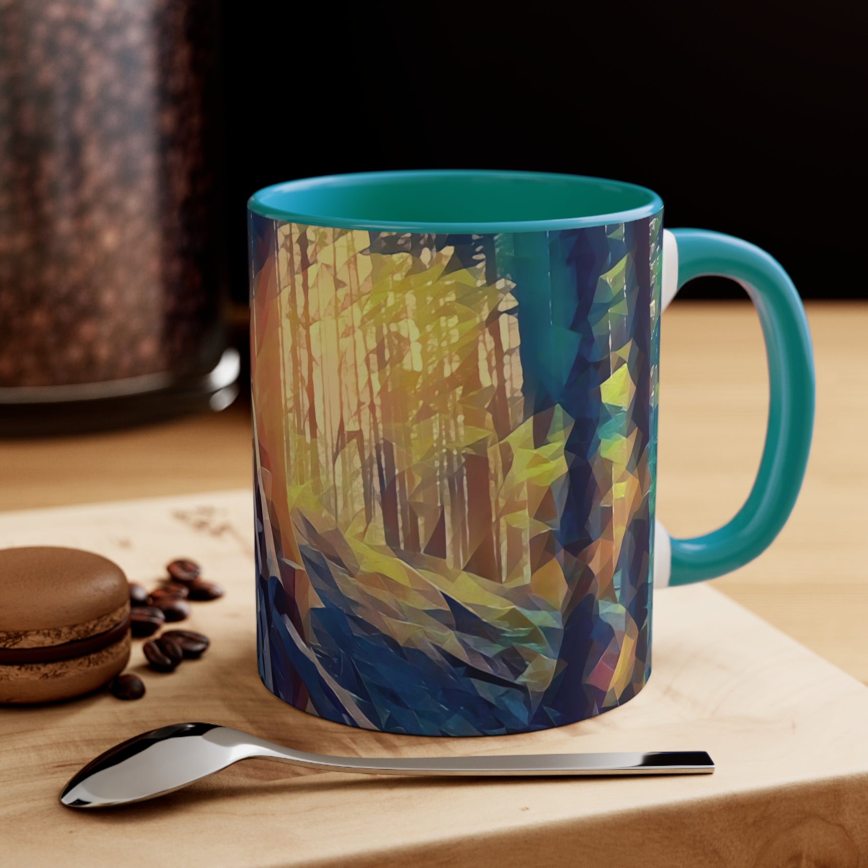 Mug 11oz - Poly Art - Forest, a Path (Variant 1)