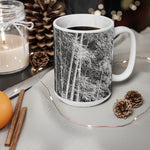 Ceramic White Cup 15oz - Bamboo (B&W Variant)