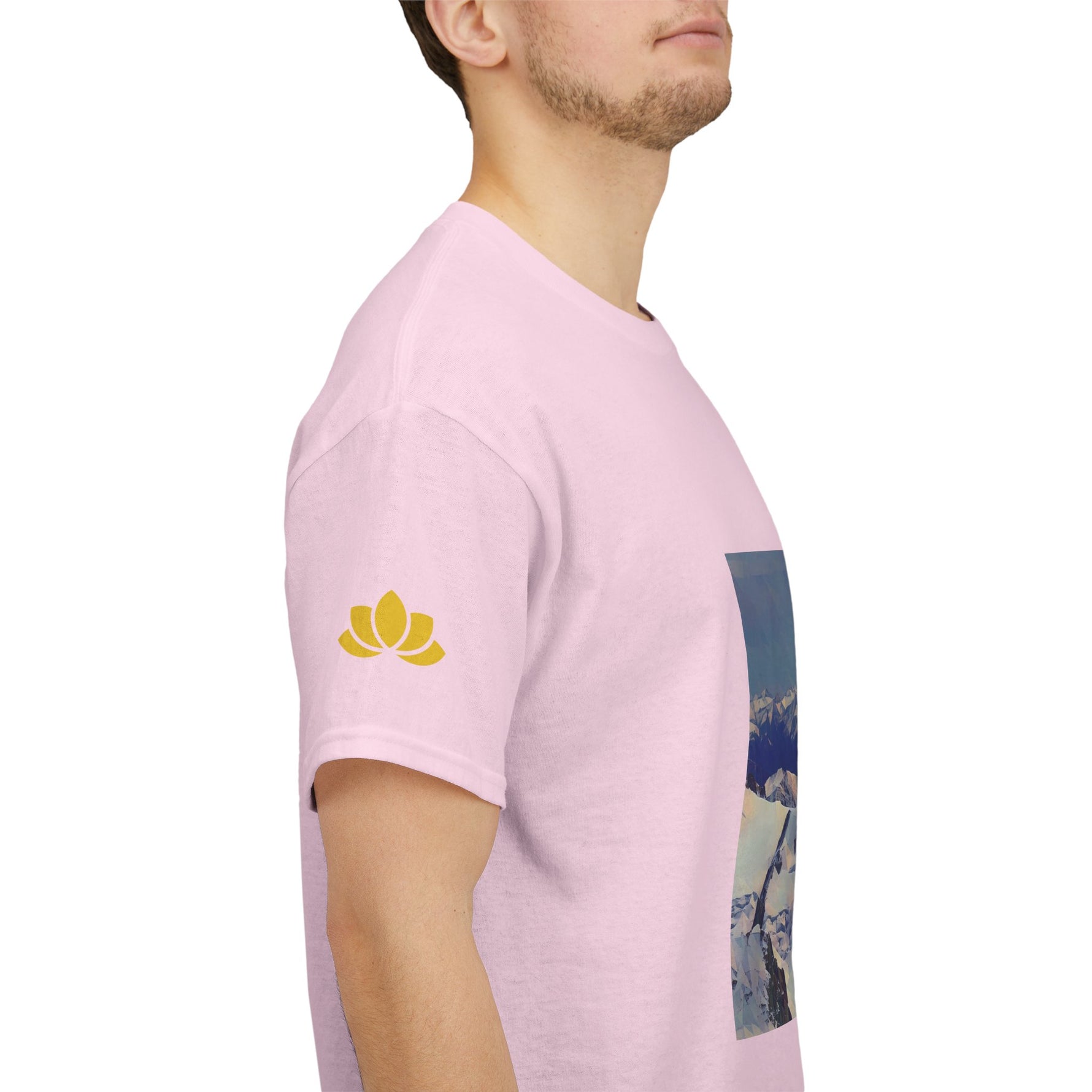 Unisex Heavy Cotton Tee - Poly Art - View from Mont Blanc