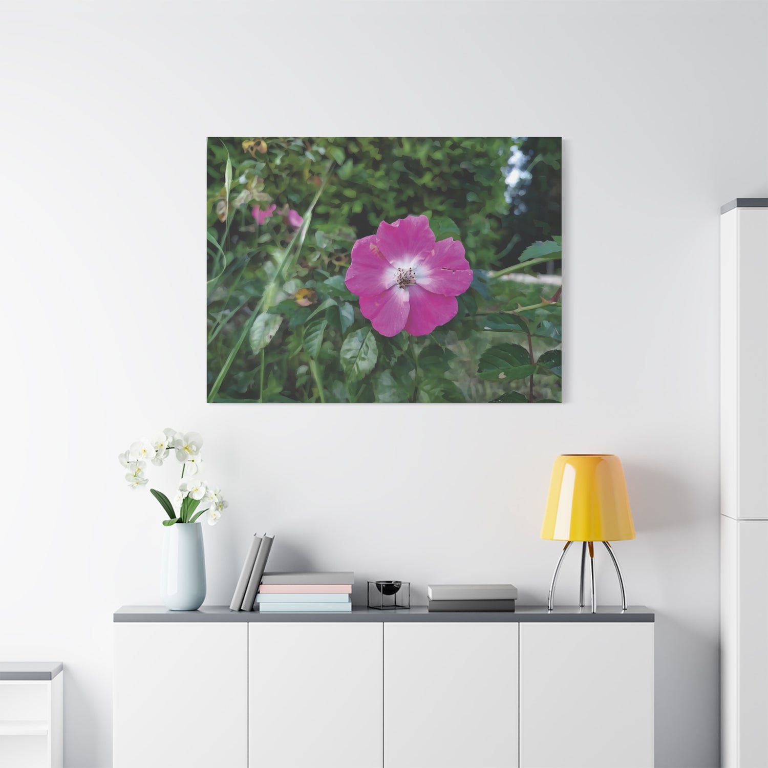 Stretched Matte Canvas - Flower of Rosa Pendulina