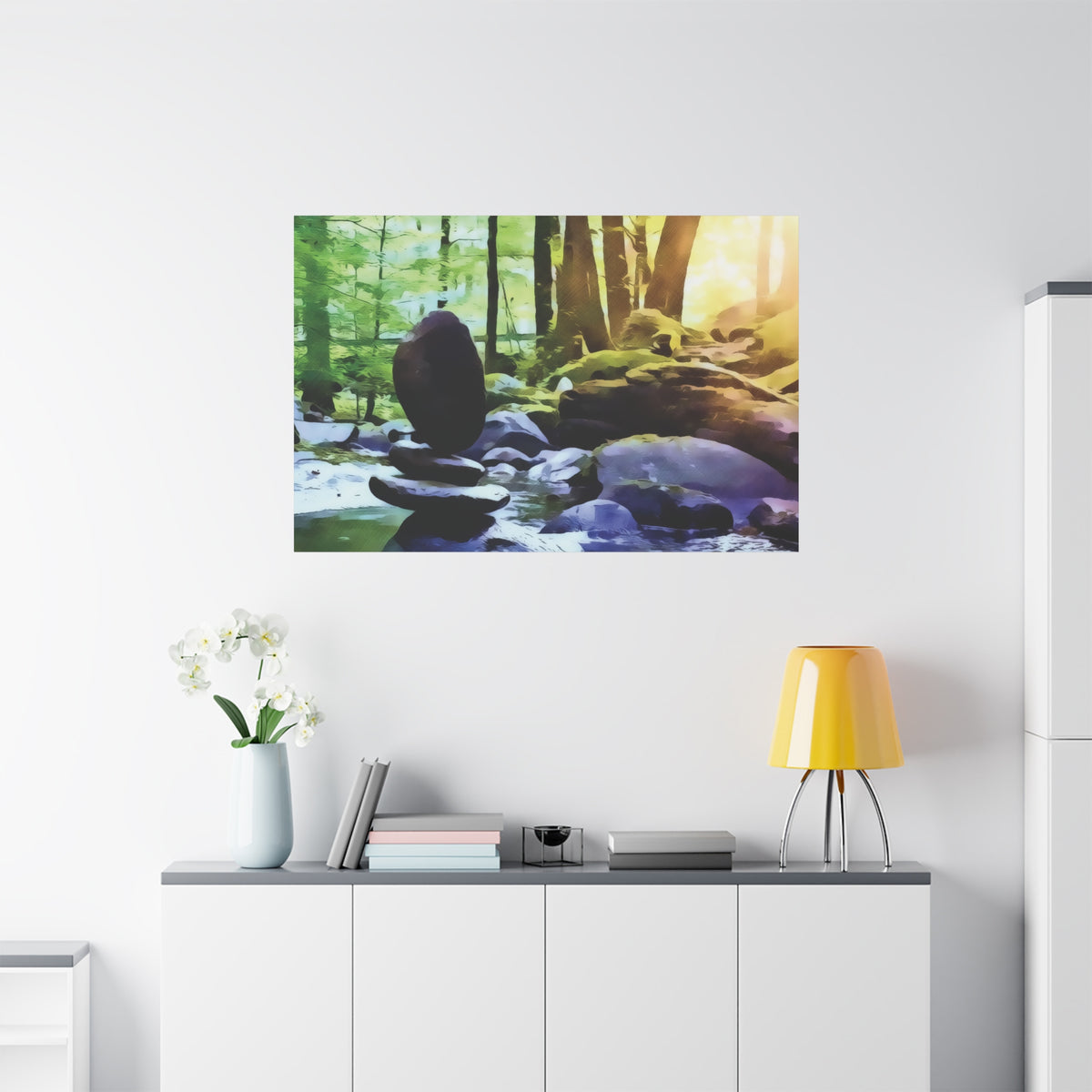 Stretched Matte Canvas - Stone Balance (Variant 2)