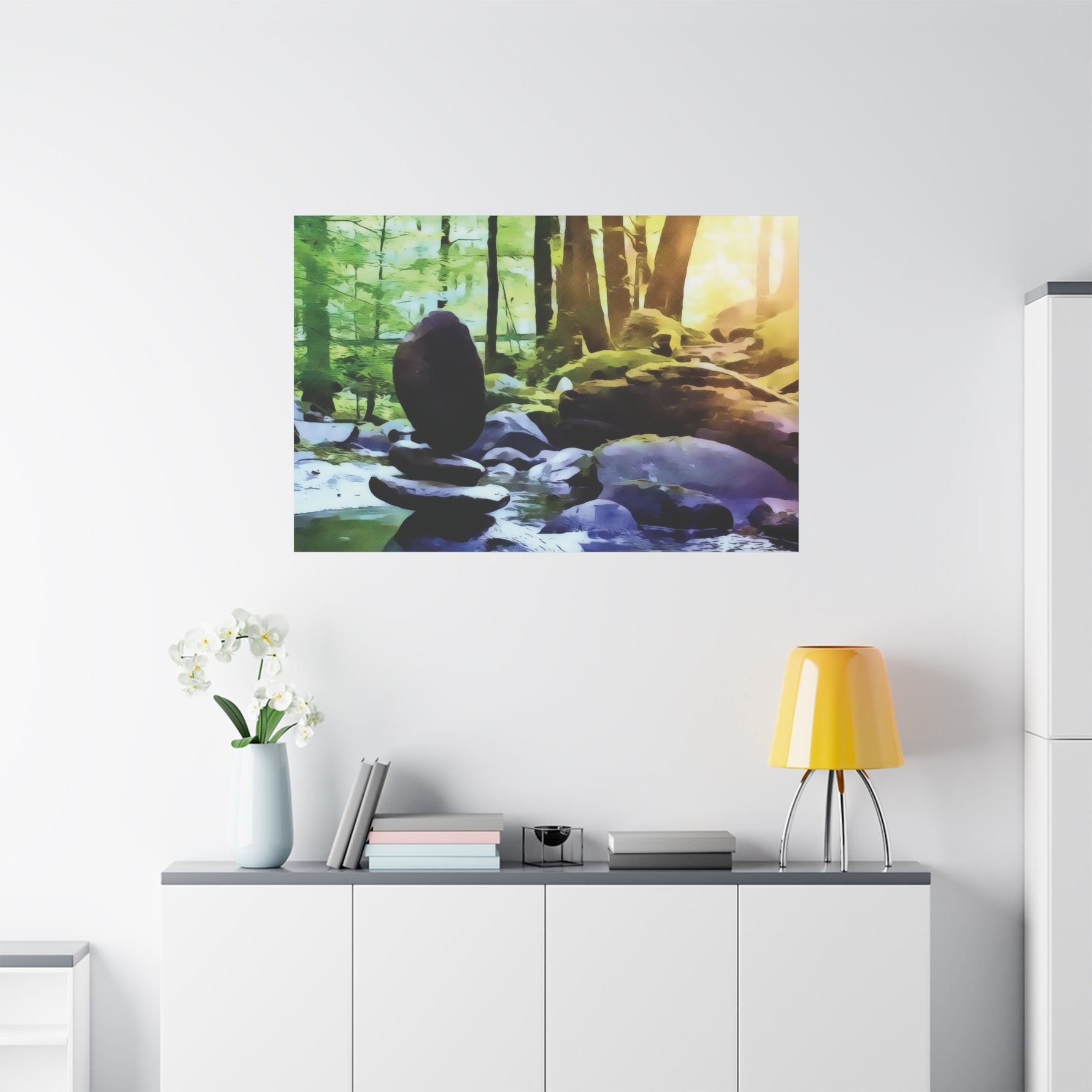 Stretched Matte Canvas - Stone Balance (Variant 2)