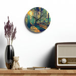 Acrylic Wall Clock - Poly Art - Forest (Variant 04)