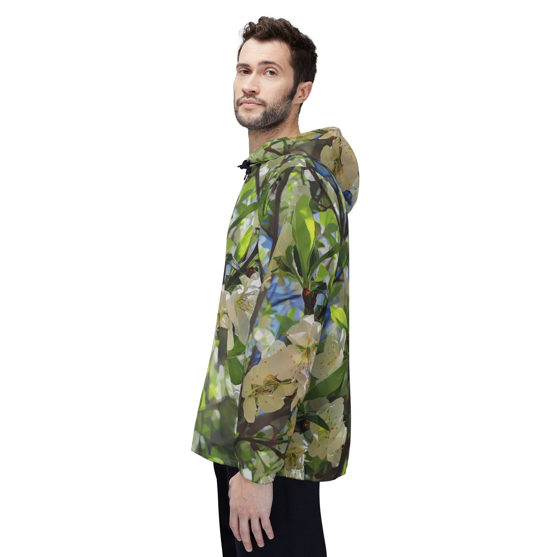 Windbreaker Jacket - Poly Art - Apple's Tree Flower (Variant 1)