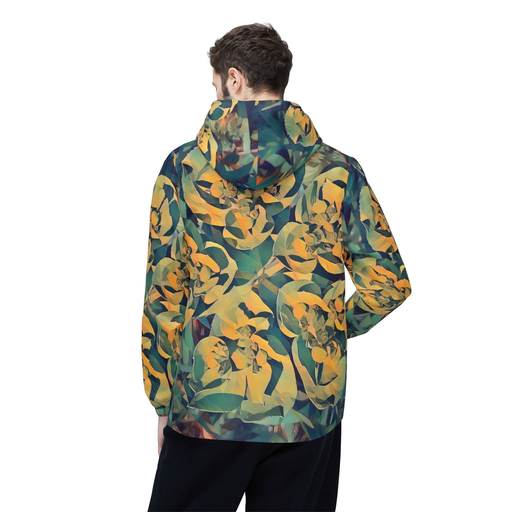 Windbreaker Jacket - Poly Art - Flower of Euphorbia Helioscopia