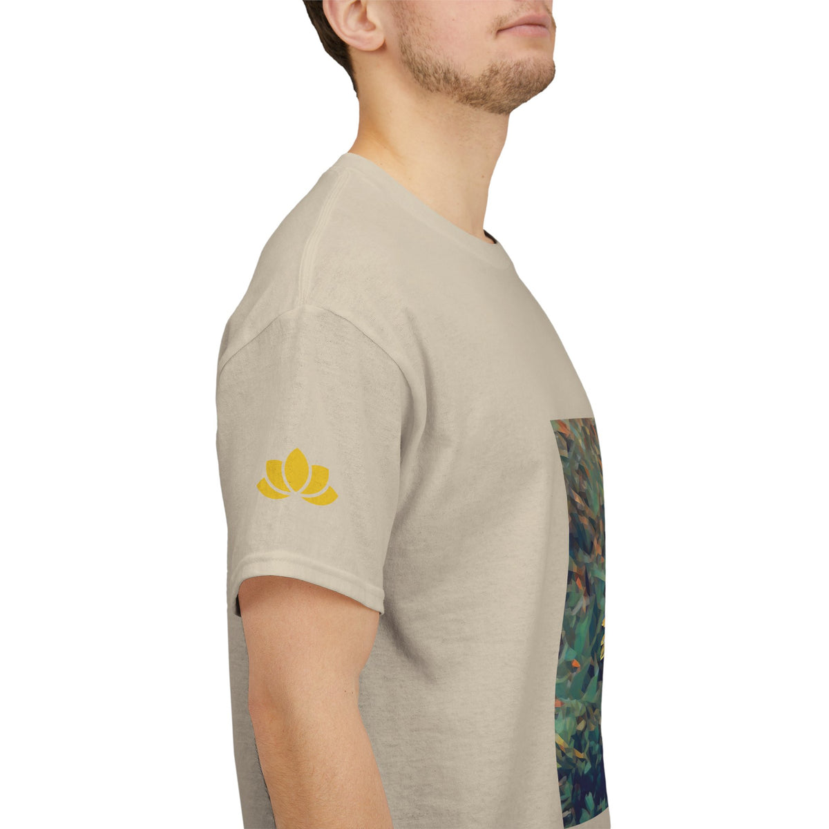 Unisex Heavy Cotton Tee - Poly Art - Flower of Dandelion (Variant 1)