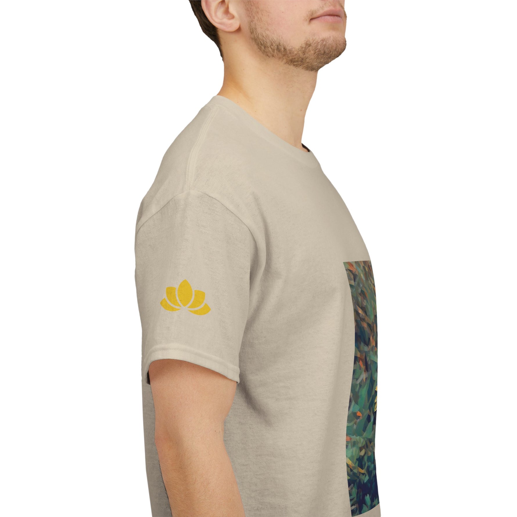 Unisex Heavy Cotton Tee - Poly Art - Flower of Dandelion (Variant 1)