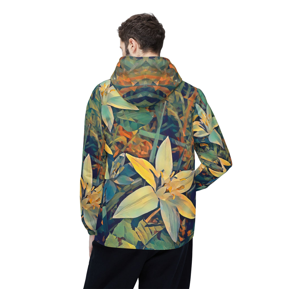 Windbreaker Jacket - Poly Art - Flower of Ornithogalum (Variant 2)
