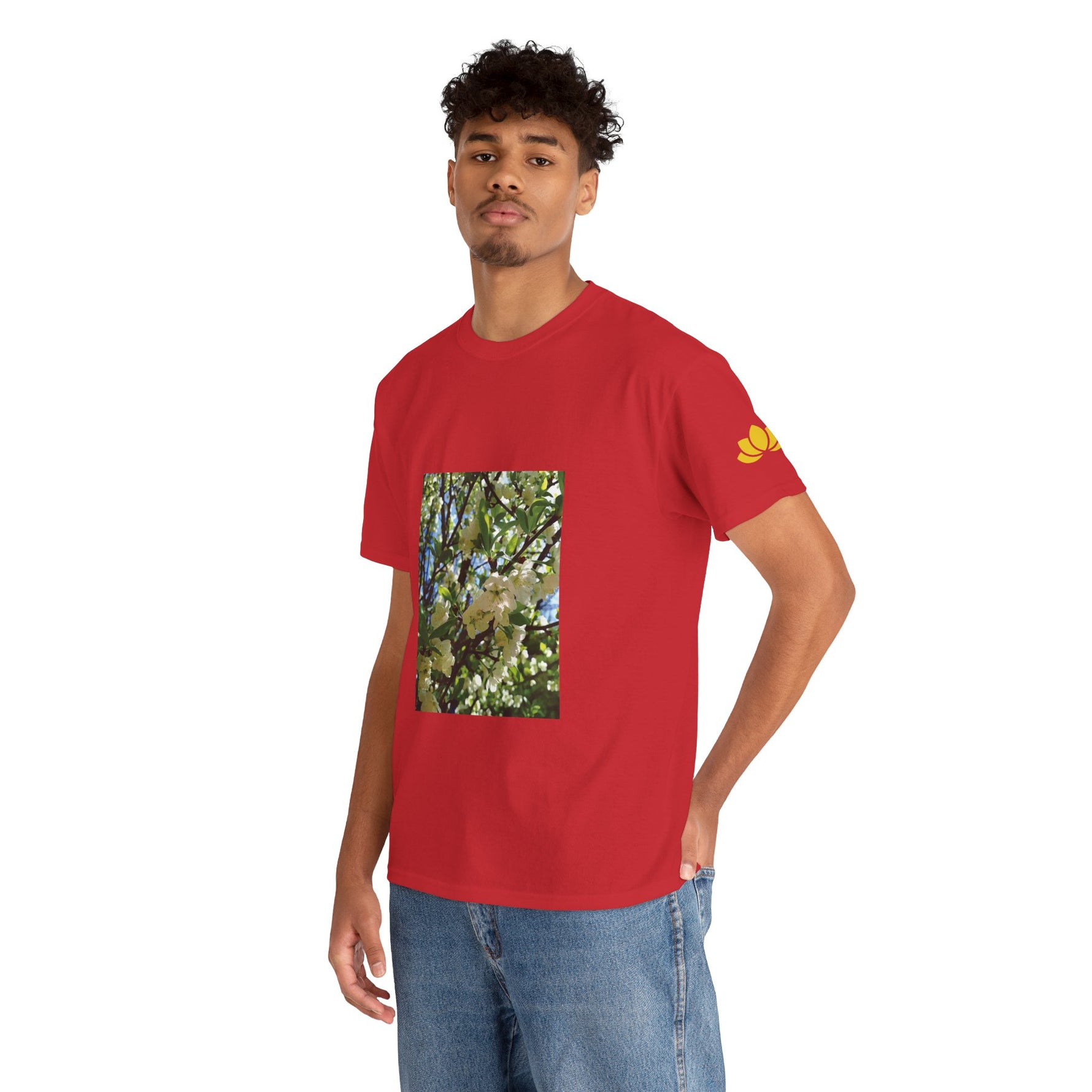 Unisex Heavy Cotton Tee - Apple's Tree Flower