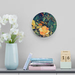Acrylic Wall Clock - Poly Art - Flower of Rose (Variant 2)