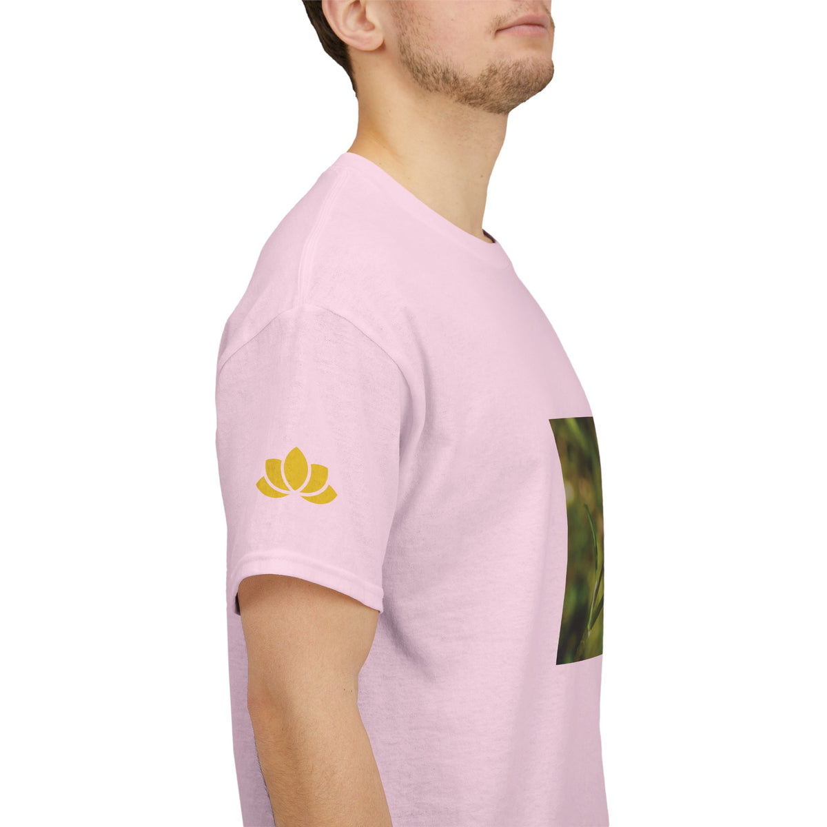 Unisex Heavy Cotton Tee - Flower, White