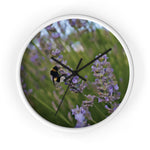 Wall Clock - Flower of Lavender with Bombus Insect (Variant 2)