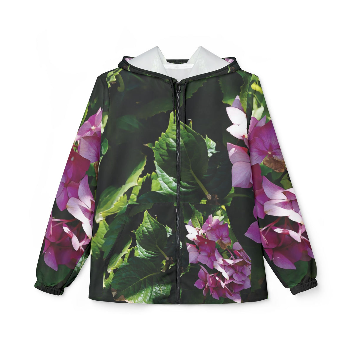Windbreaker Jacket - Flower of Ortensia/Hydrangea Macrophylla