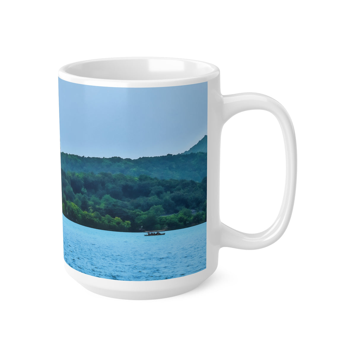 Ceramic White Cup 15oz - China, a river