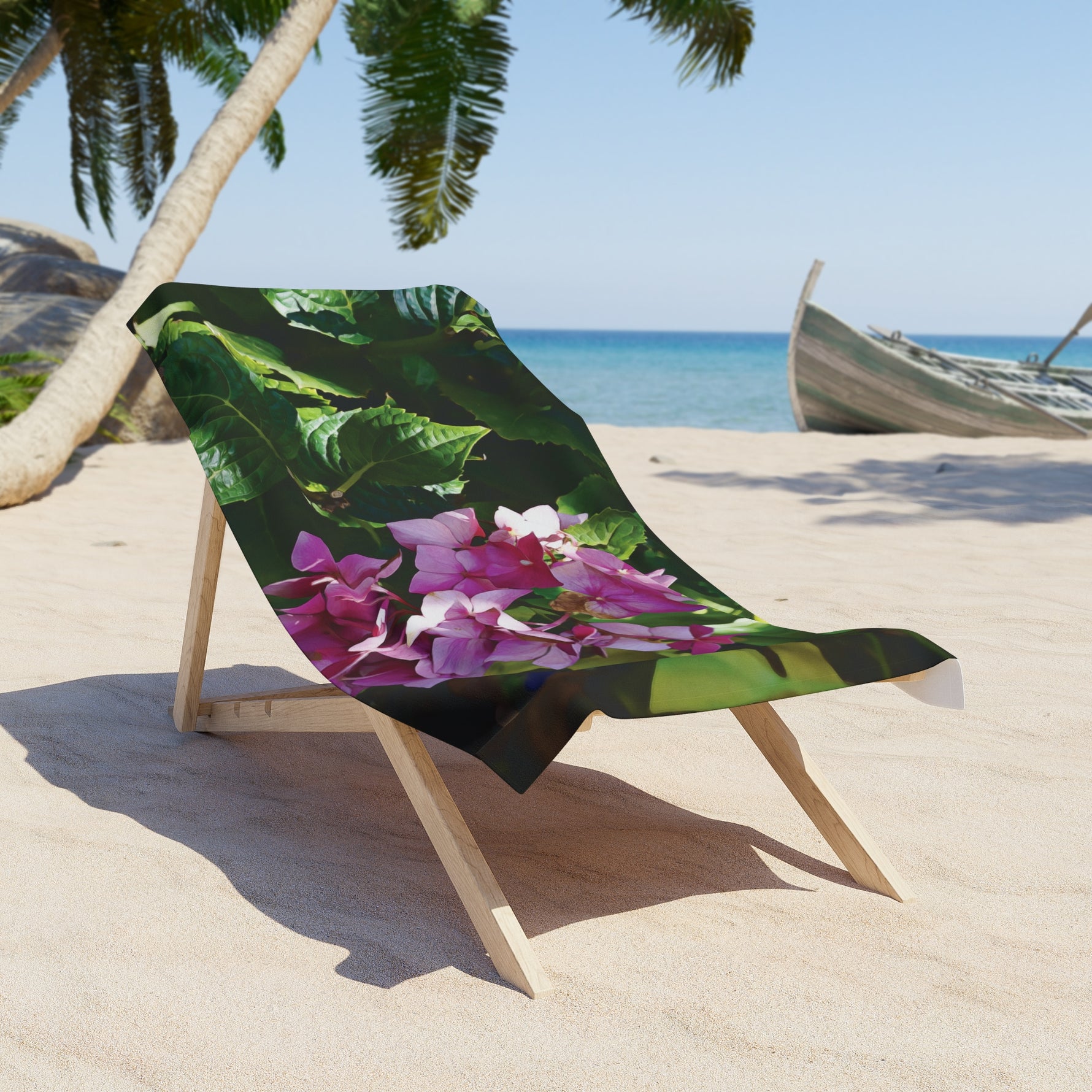 Beach Towel – Flower of Ortensia/Hydrangea Macrophylla