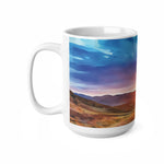 Ceramic White Cup 15oz - Tuscan Landscape (Variant 2)