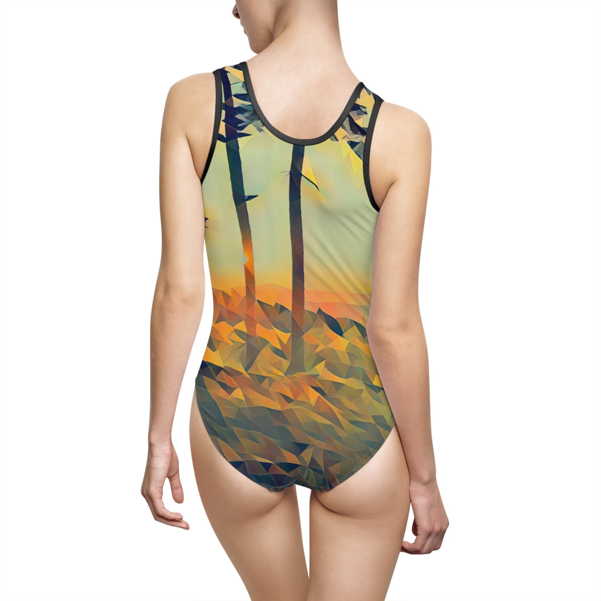 Swimsuit - Poly Art - Forest Sunset (Variant 1)
