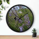 Wall Clock - Flower of Lavender with Bombus Insect (Variant 2)