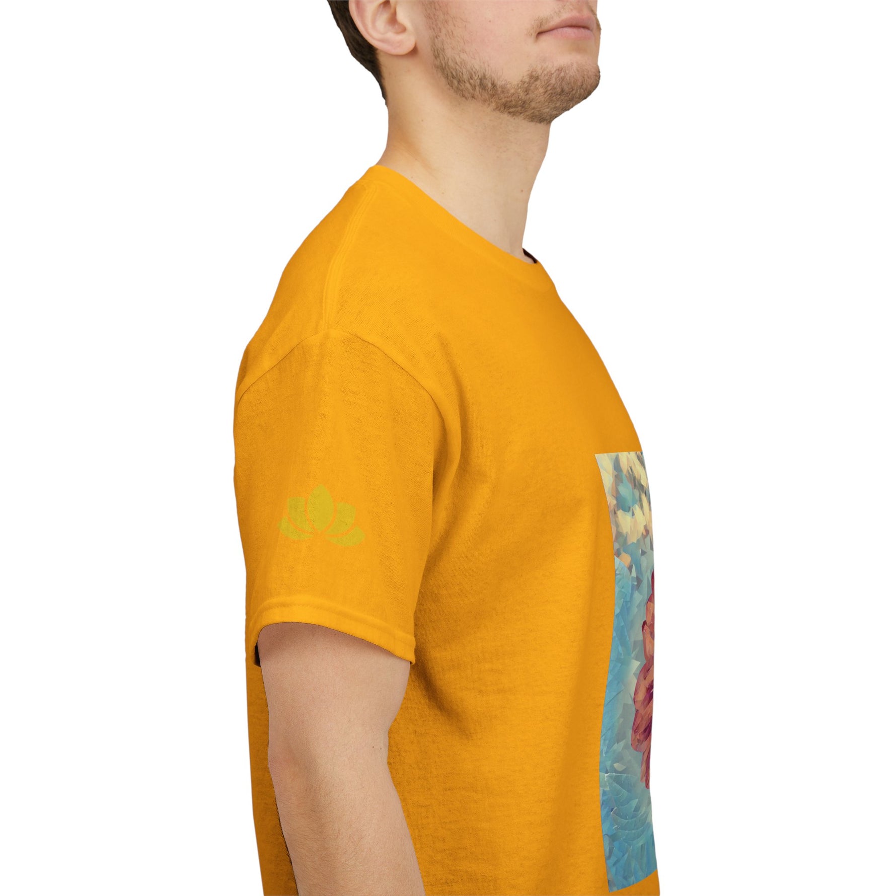 Unisex Heavy Cotton Tee - Poly Art - Flower of Dahlia (Variant 1)