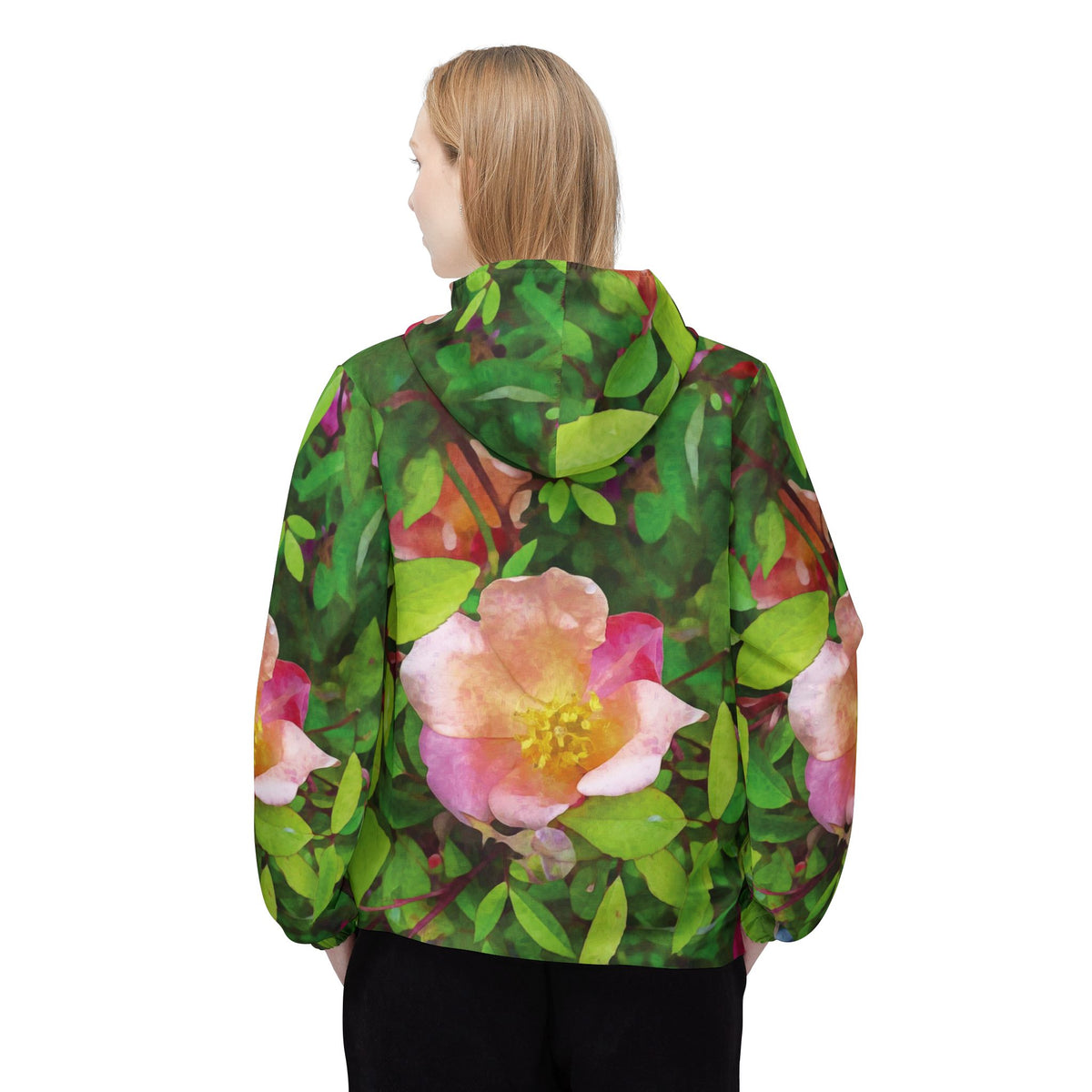 Windbreaker Jacket - Flower of Rose