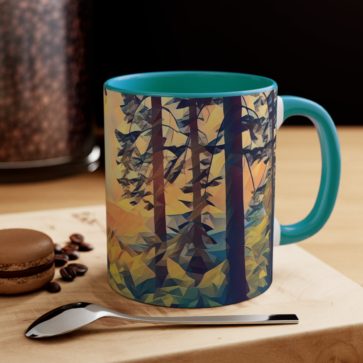 Mug 11oz - Poly Art - Forest Sunset (Variant 2)