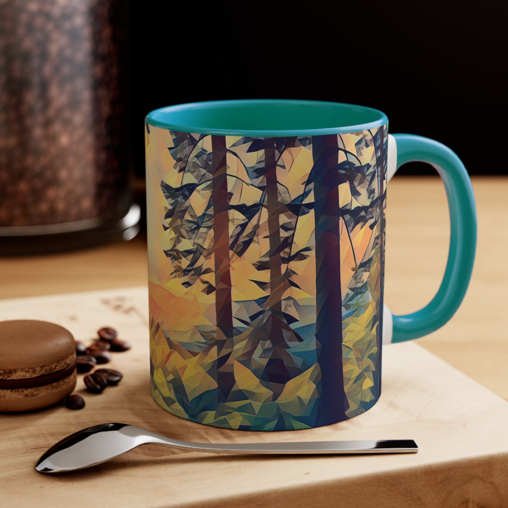 Mug 11oz - Poly Art - Forest Sunset (Variant 2)