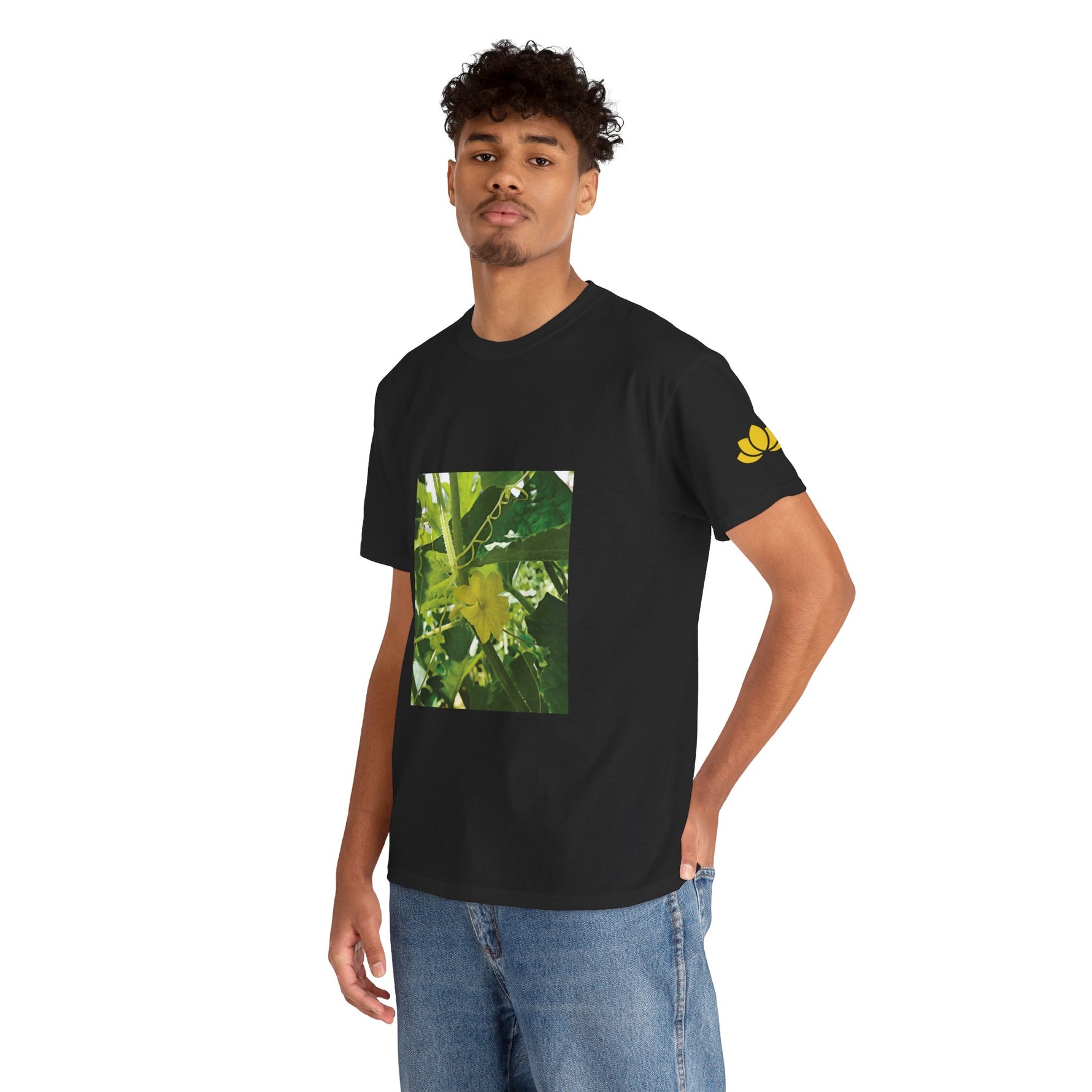 Unisex Heavy Cotton Tee - Flower of Cucumber