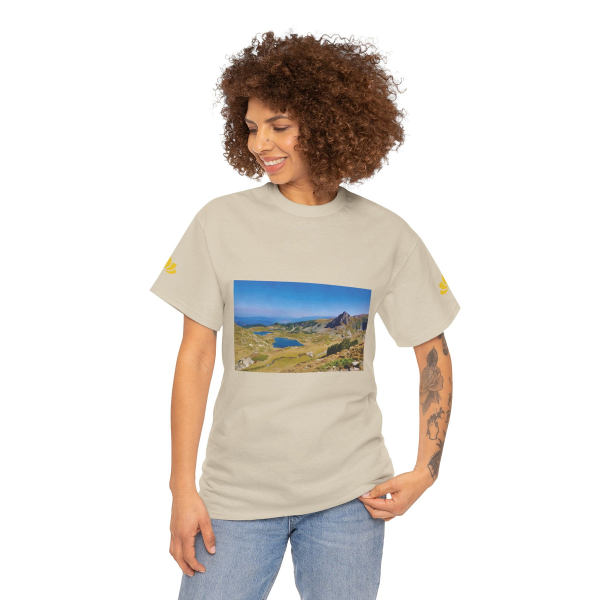 Unisex Heavy Cotton Tee - Rila Lakes (Variant 1)