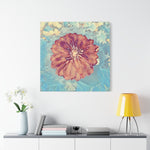 Stretched Matte Canvas - Poly Art - Flower of Dahlia (Variant 1)