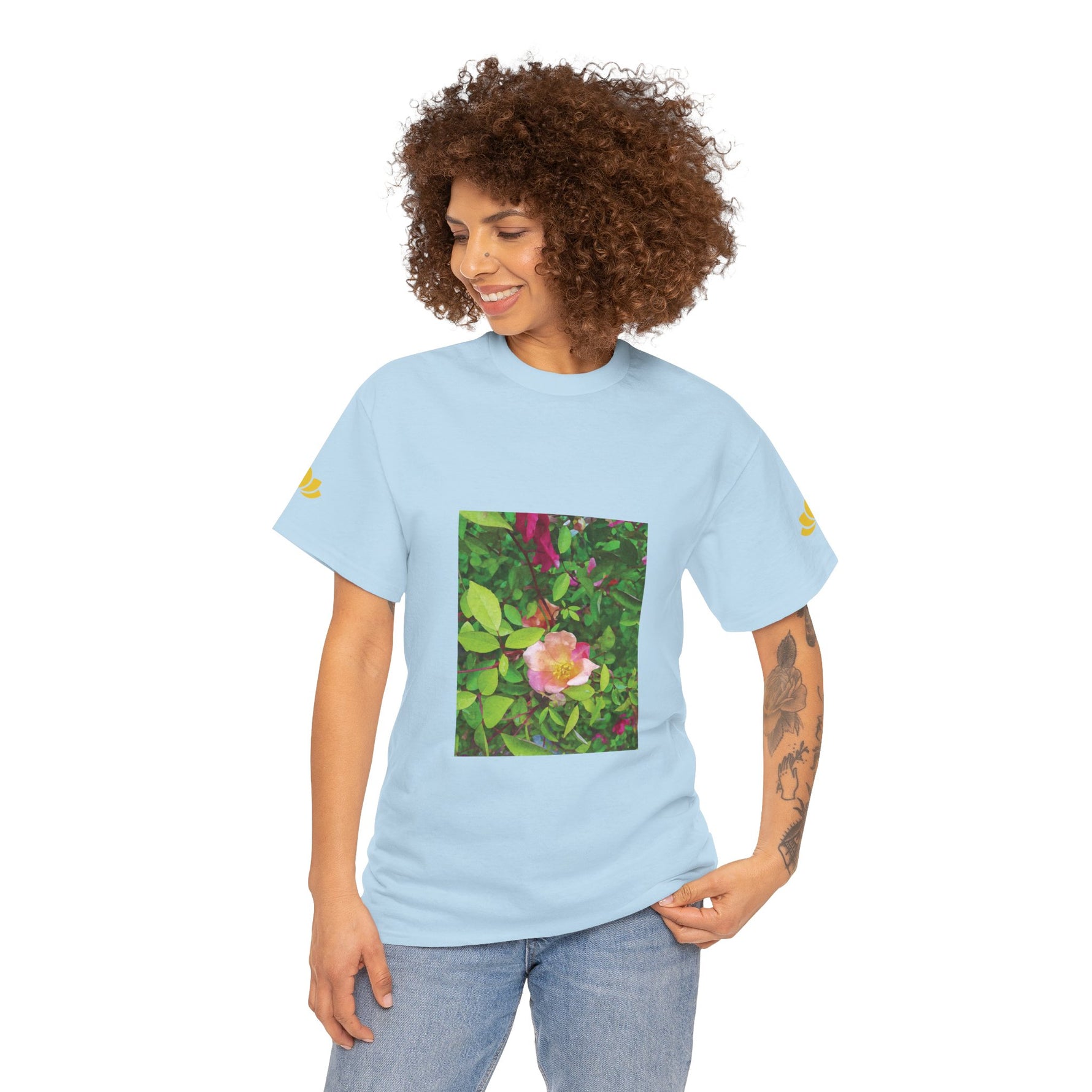 Unisex Heavy Cotton Tee - Flower of Rose