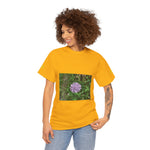 Unisex Heavy Cotton Tee - Flower of Knautia Integrifolia (Ambretta Annuale)