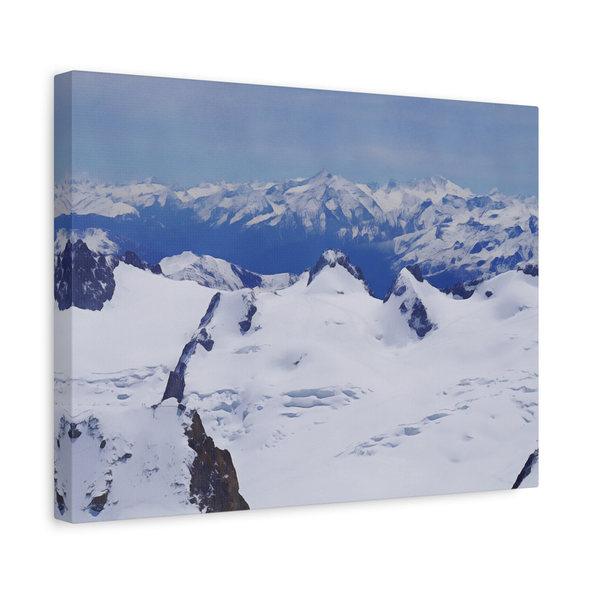 Stretched Matte Canvas - View from Mont Blanc