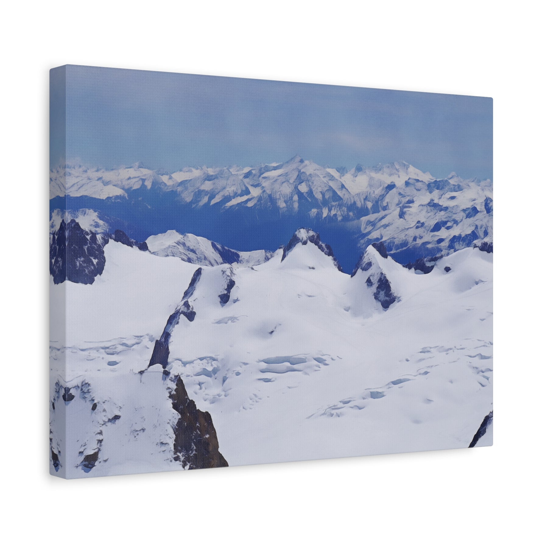 Stretched Matte Canvas - View from Mont Blanc