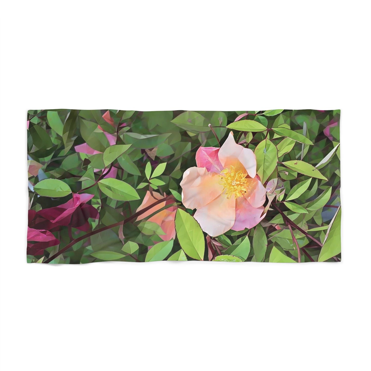 Beach Towel – Poly Art - Flower of Rose (Variant 1)