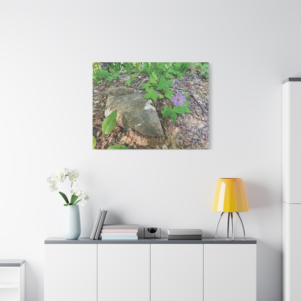 Stretched Matte Canvas - Flower of Geranium Nodosum