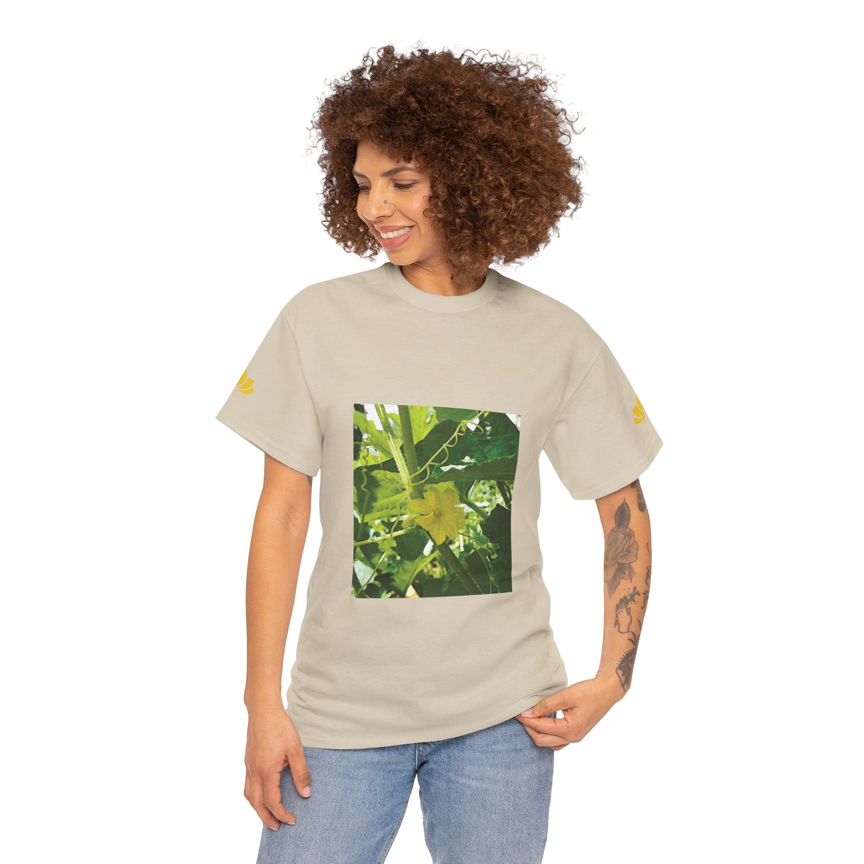Unisex Heavy Cotton Tee - Flower of Cucumber