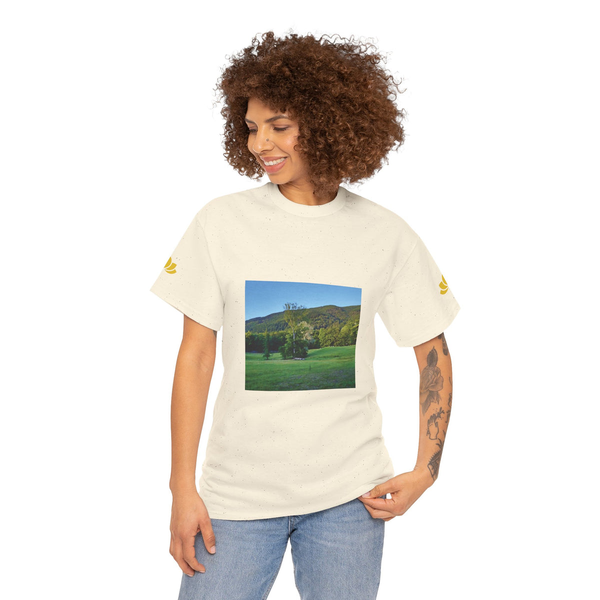 Unisex Heavy Cotton Tee - Tree in a Lawn