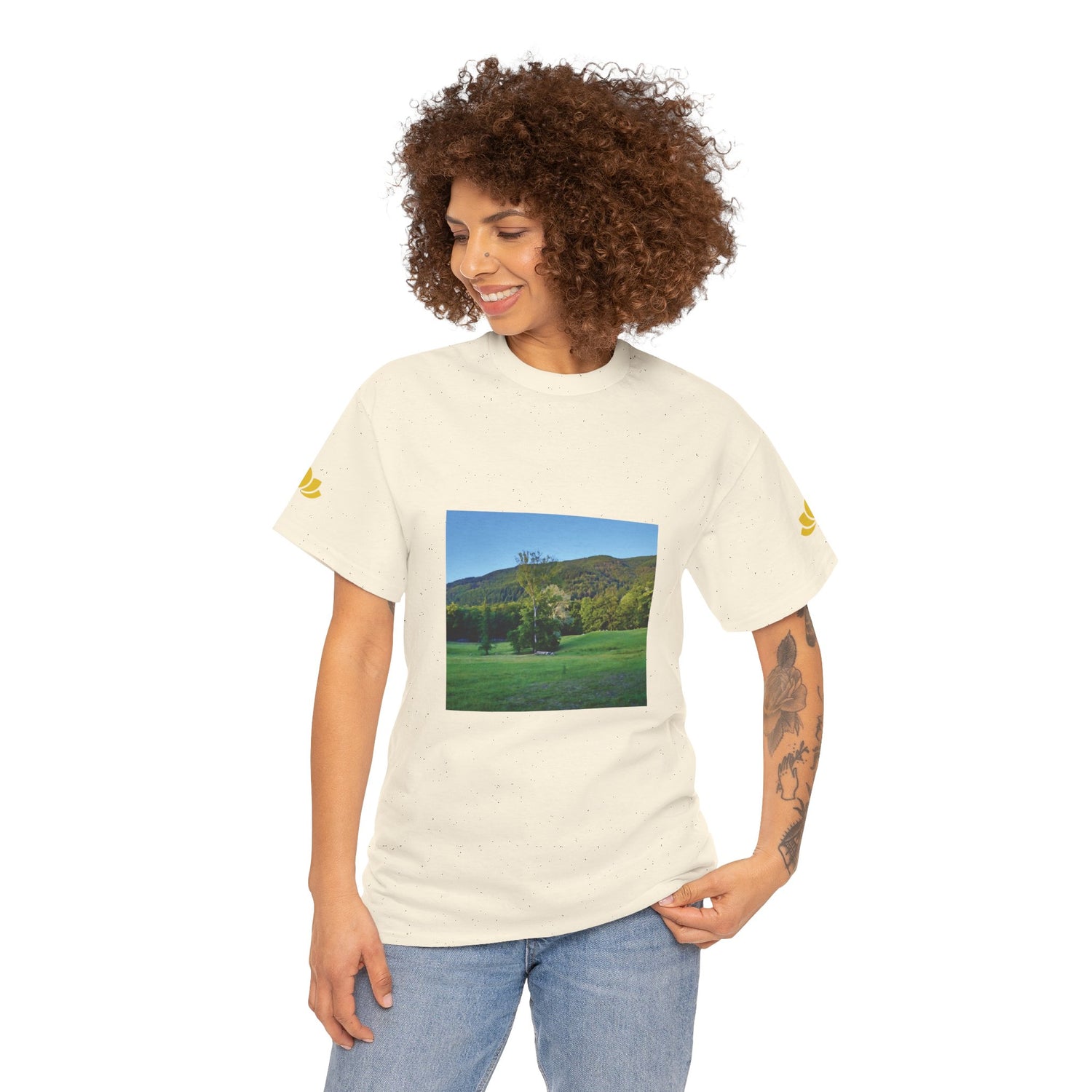 Unisex Heavy Cotton Tee - Tree in a Lawn