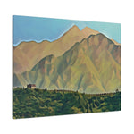 Stretched Matte Canvas - Poly Art - China's Great Wall (Variant 1)