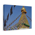 Stretched Matte Canvas - Nepal, Stupa with Buddha's Eyes (Variant 1)