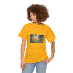 Unisex Heavy Cotton Tee - Poly Art - Forest Sunset (Variant 1)