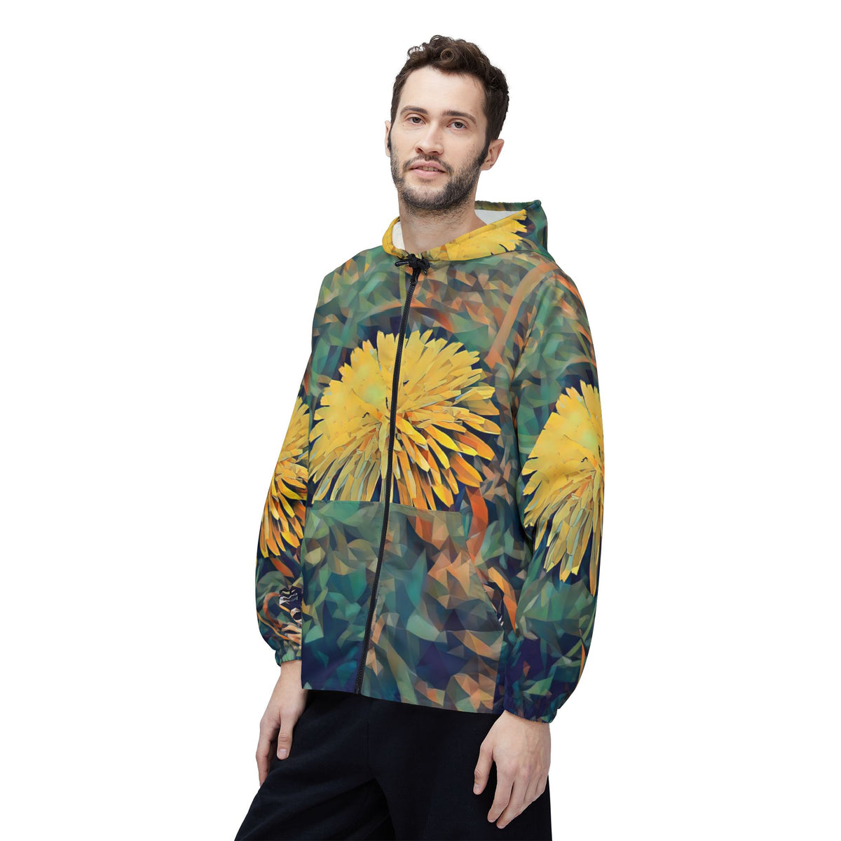 Windbreaker Jacket - Poly Art - Flower of Dandelion (Variant 1)