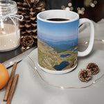 Ceramic White Cup 15oz - Rila Lakes, Bulgaria (Variant 2)